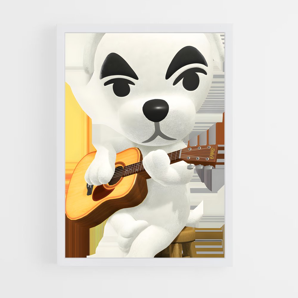 Poster Teddy Rock Star – affiche Animal Crossing (vue 3)